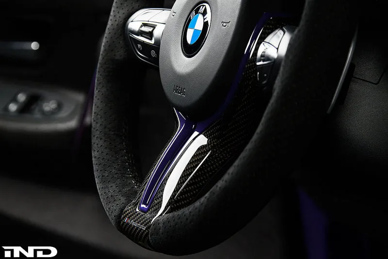 BMW M Performance F-Chassis Steering Wheel Trim - Gloss Carbon