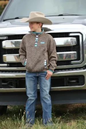 Boy's Cinch Sweater Knit Pullover - Brown