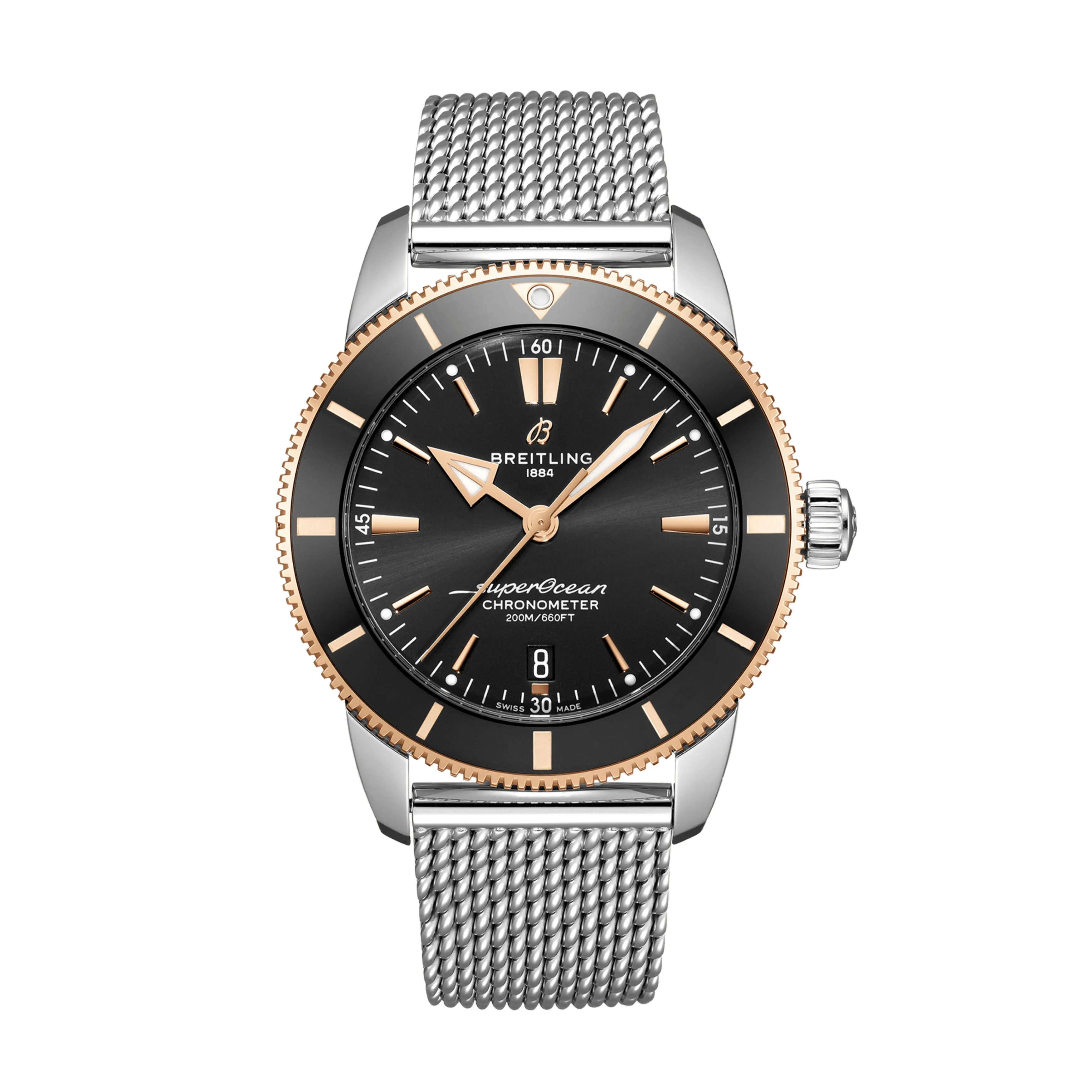 Breitling Superocean Heritage B20 Automatic Watch, 44mm Black Dial, UB2030121B1A1