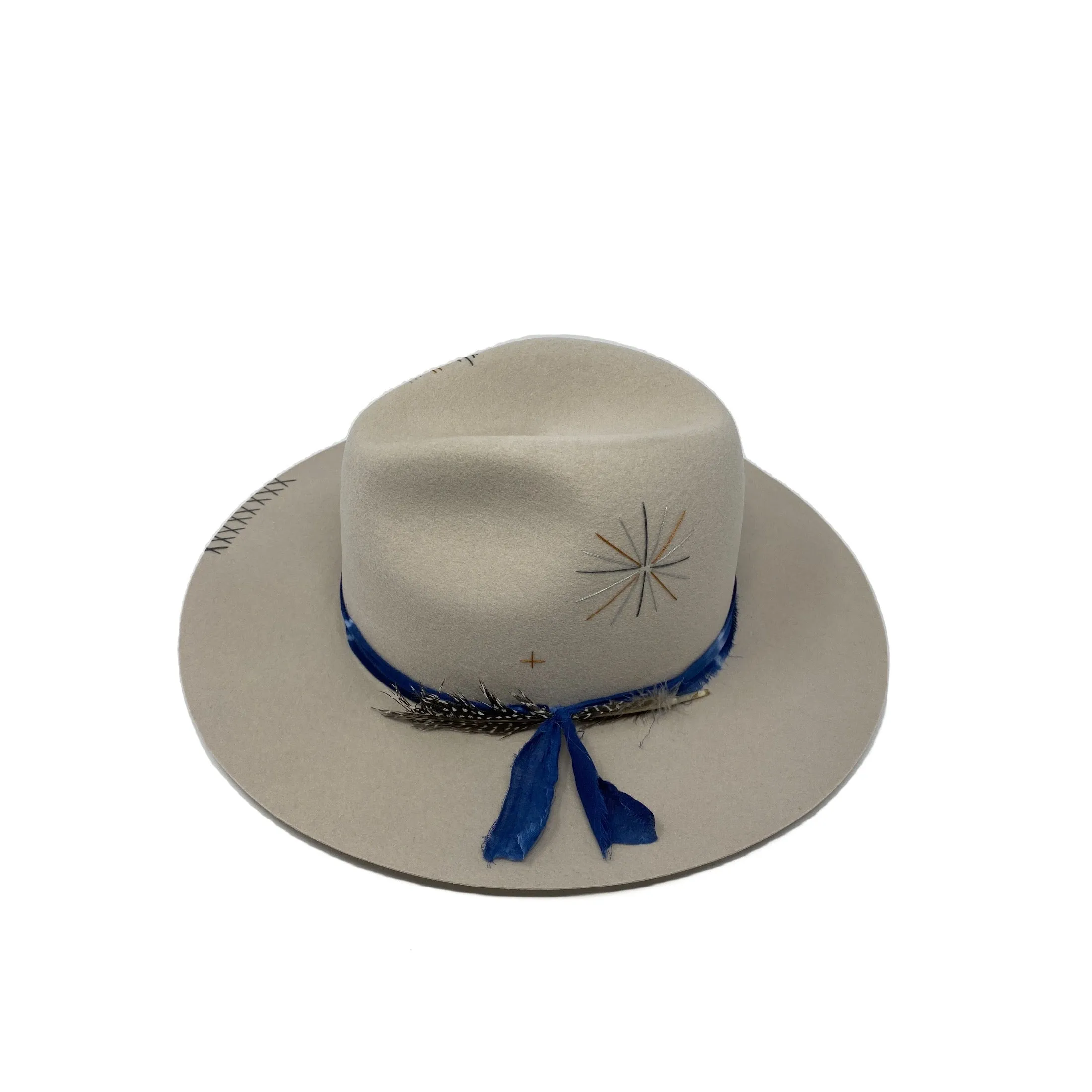 BROOKLYN NAVAJO WHITE Embellished w/Shibori Wrap