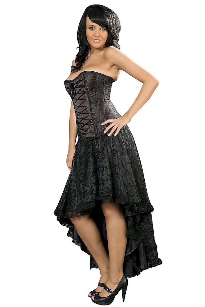 Burleska Elizium Skirt High Low Long Steampunk Victorian Western Boho