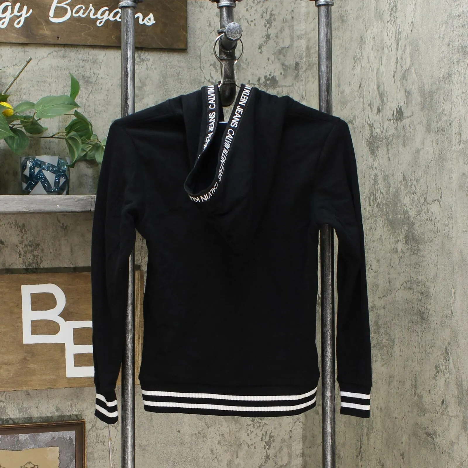 Calvin Klein Big Boys Logo Taping Front Zip Hoodie