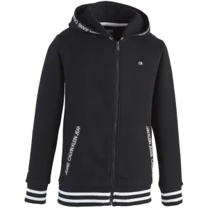 Calvin Klein Big Boys Logo Taping Front Zip Hoodie