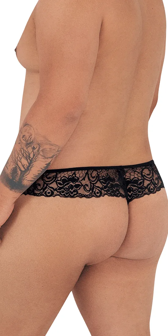 Candyman 99392x Lace Thongs Black