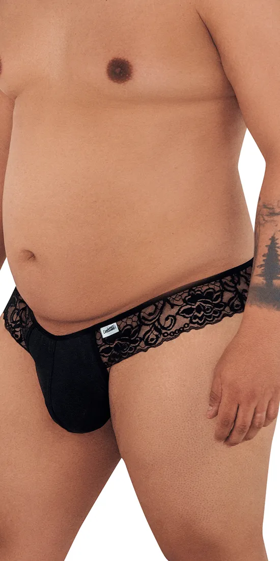Candyman 99392x Lace Thongs Black