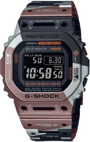 Casio G-Shock GMW-Series Full Metal Titanium Multi-Band 6 Square Face "Geometric Camouflage" GMW-B5000TVB-1