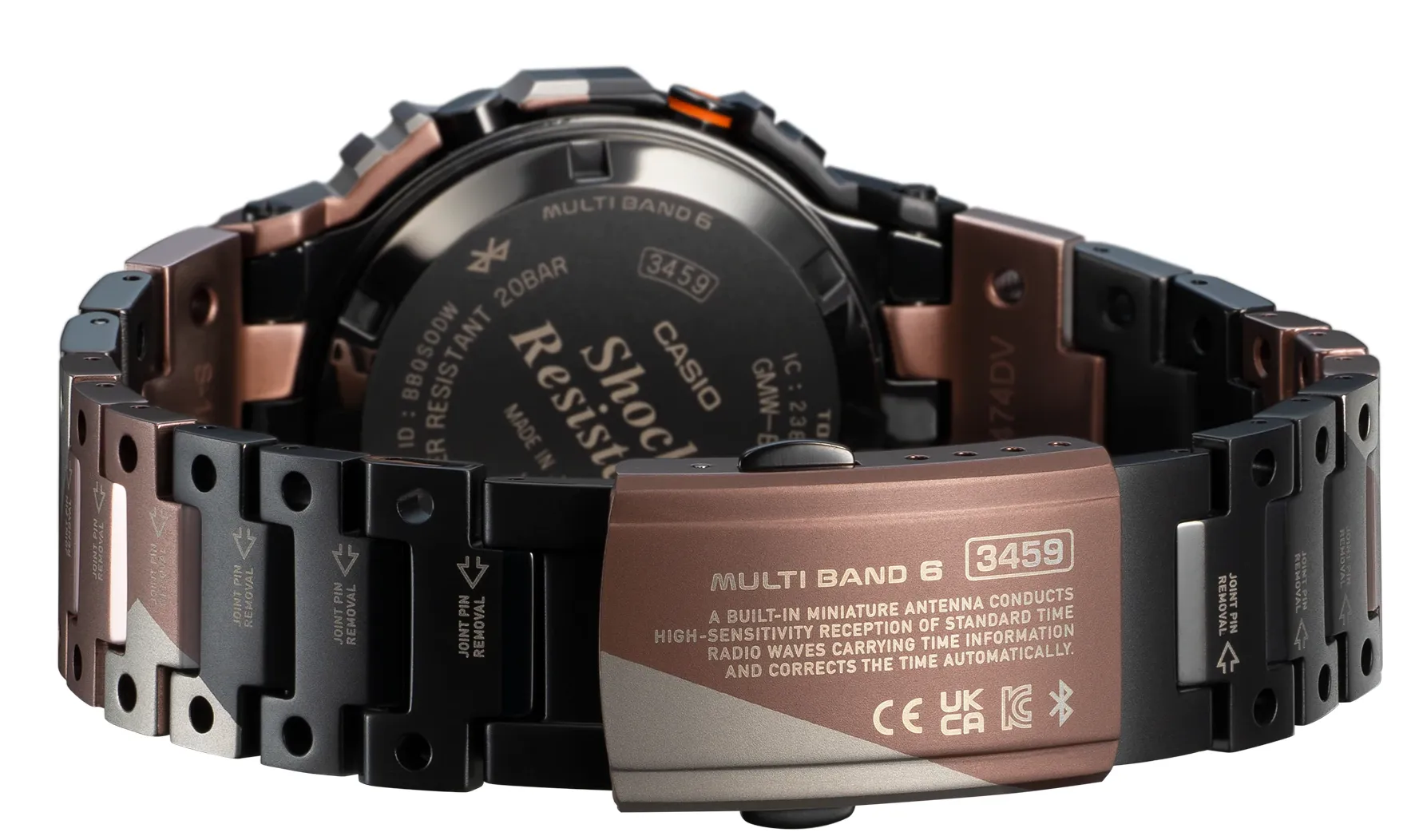 Casio G-Shock GMW-Series Full Metal Titanium Multi-Band 6 Square Face "Geometric Camouflage" GMW-B5000TVB-1