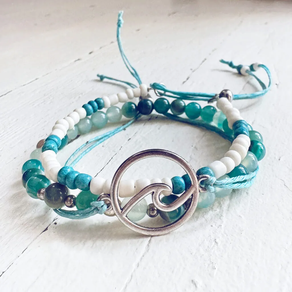 catch a wave // beachy bracelet style pack, set of 3