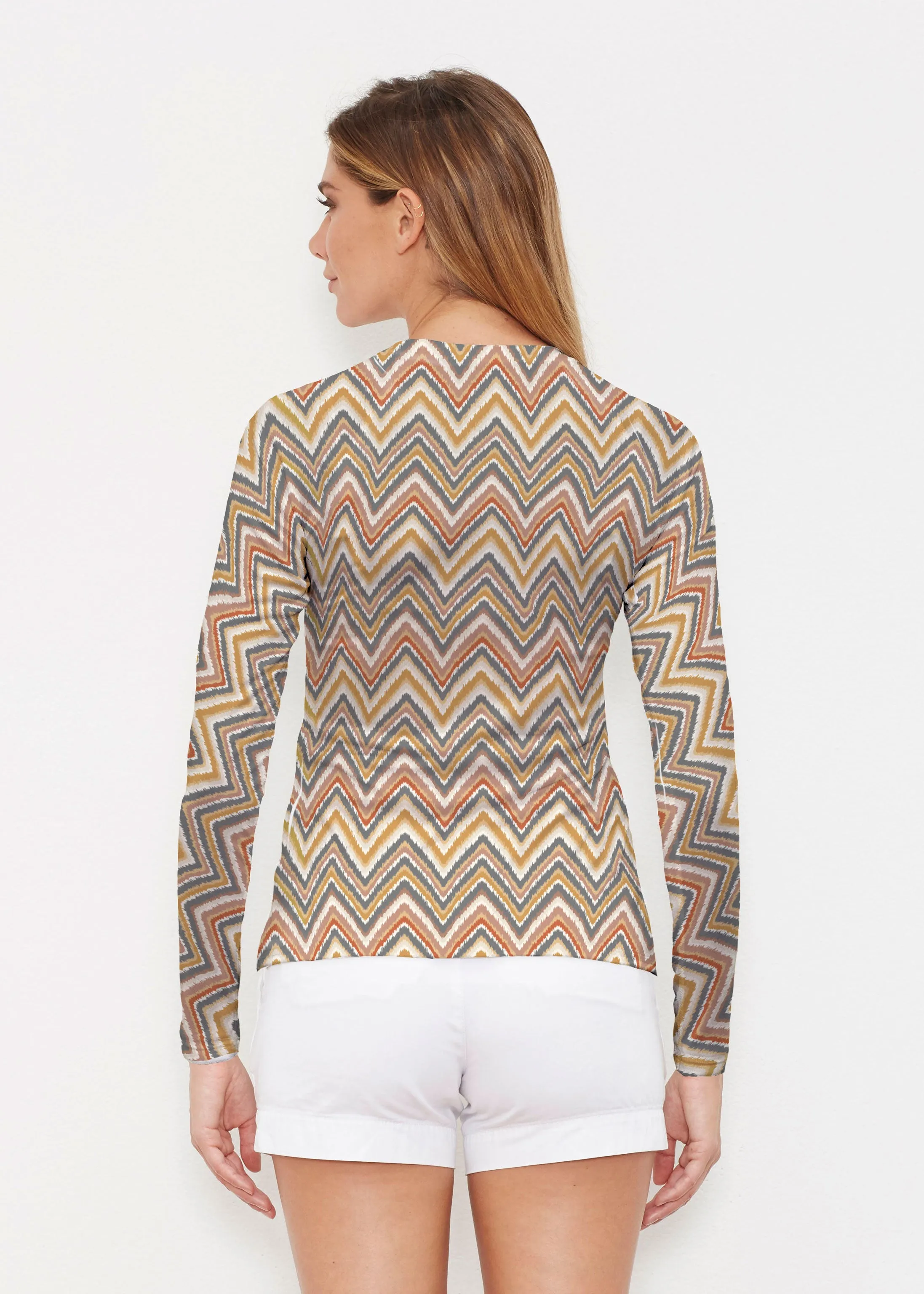 Chevron Vine (8017) ~ Long Sleeve Rash Guard