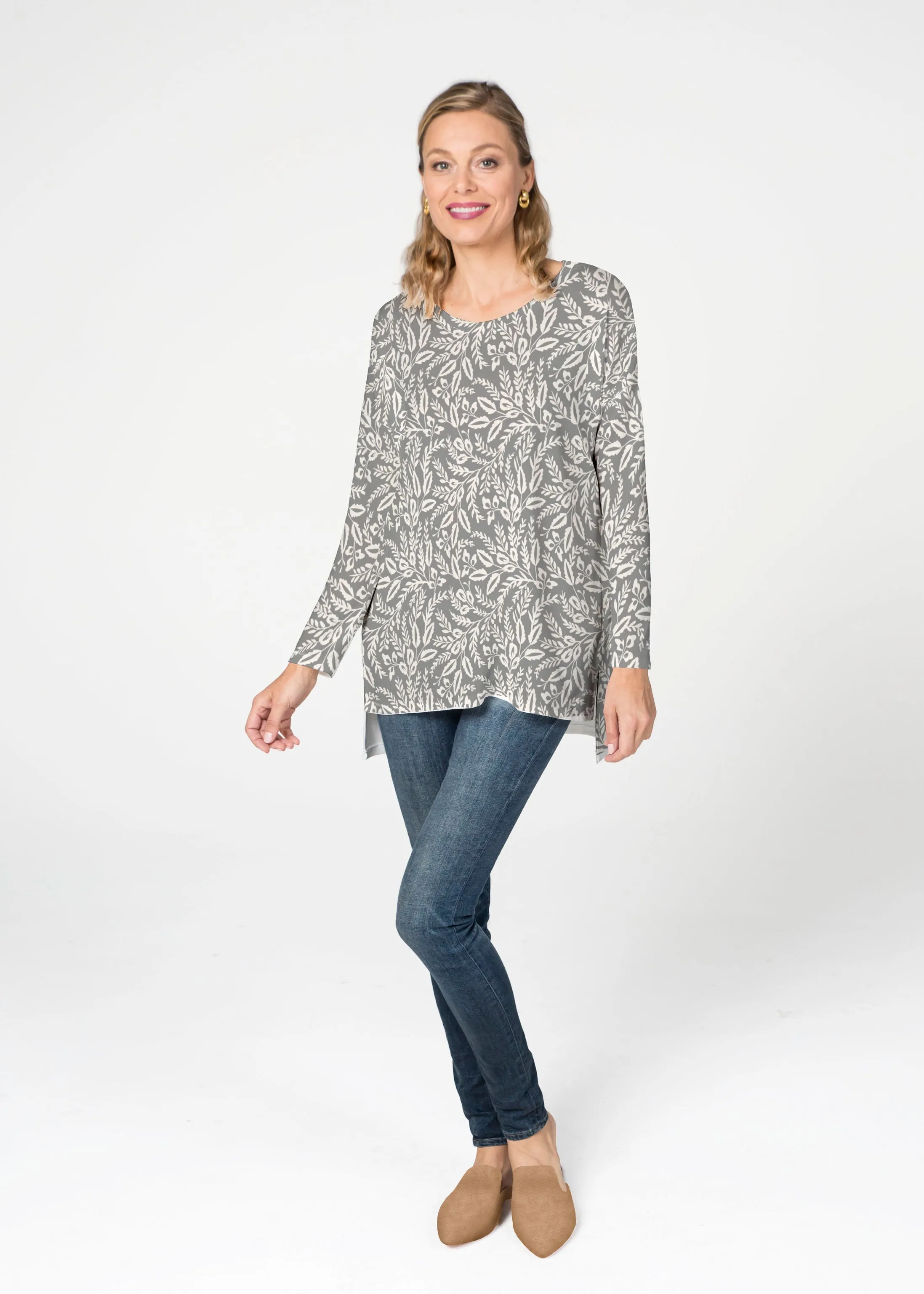 Chevron Vine (8017) ~ Slouchy Butterknit Top