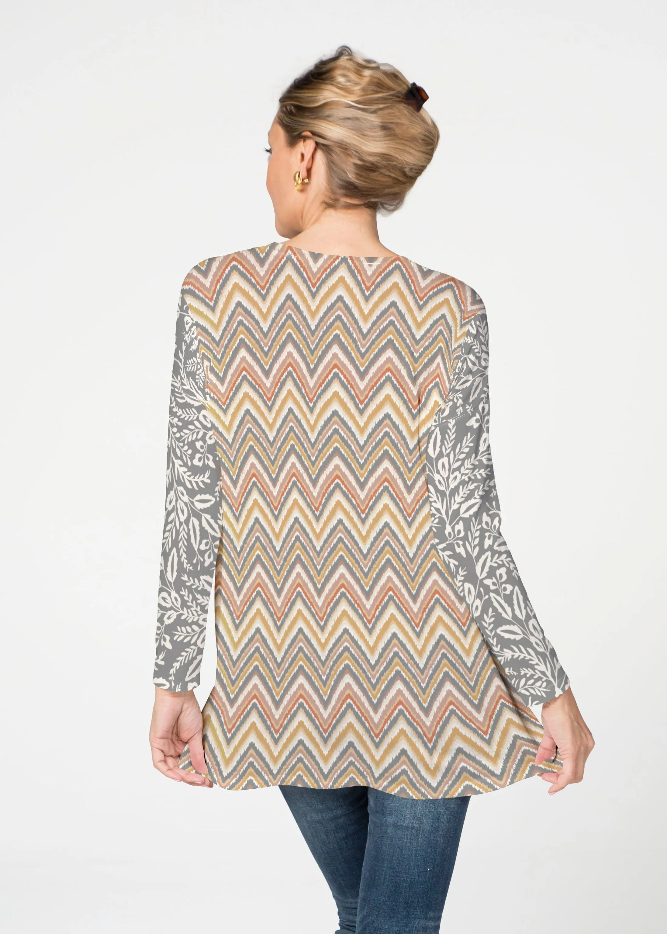 Chevron Vine (8017) ~ Slouchy Butterknit Top