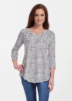 Chevron Vine (8017) ~ V-neck Flowy Tunic