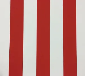 China Seas Wallpaper: Sand Bar Stripe - Custom Strawberry Red on White Paper (5 yard minimum)