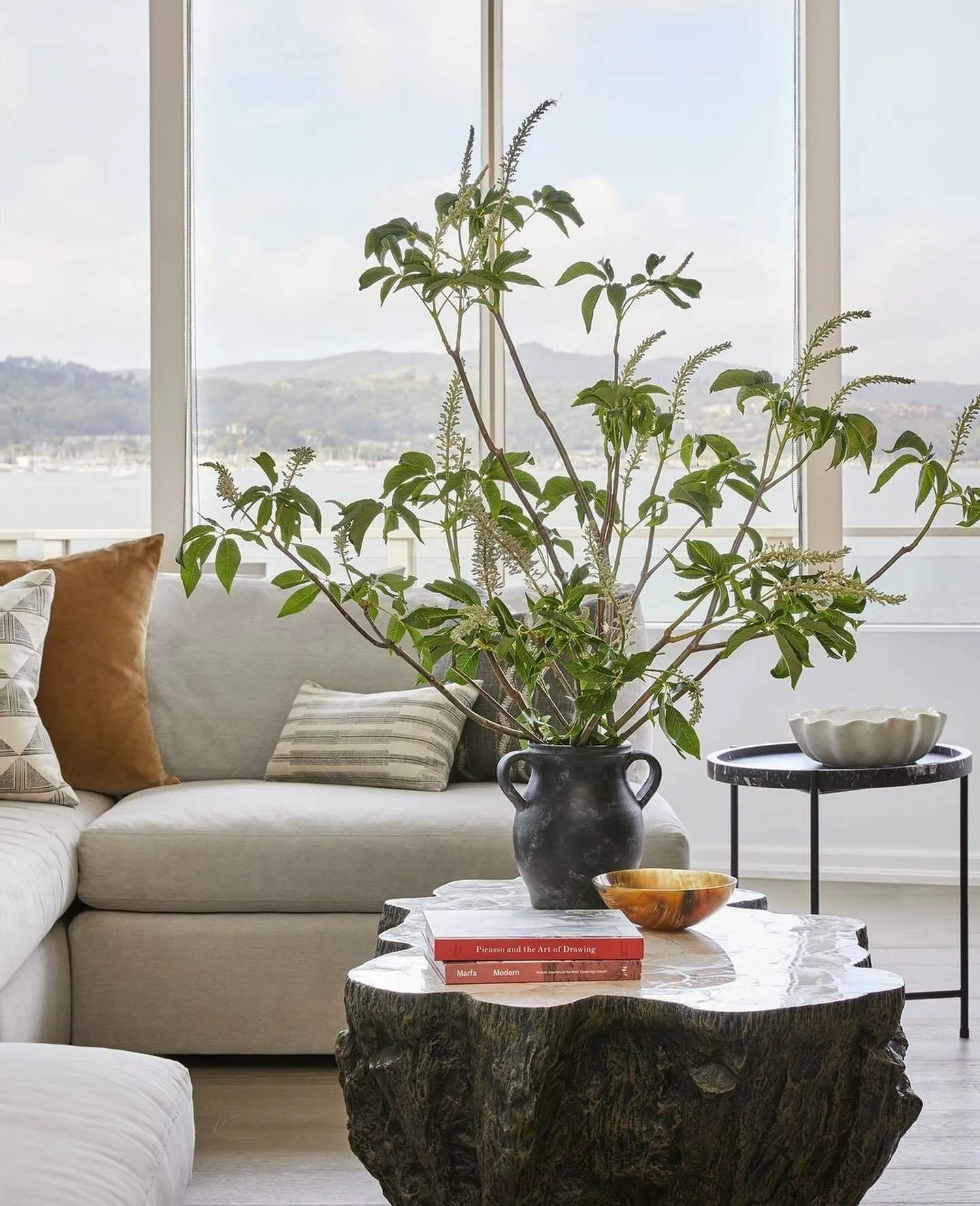 Chloe Fossil Clam Lava Coffee Table