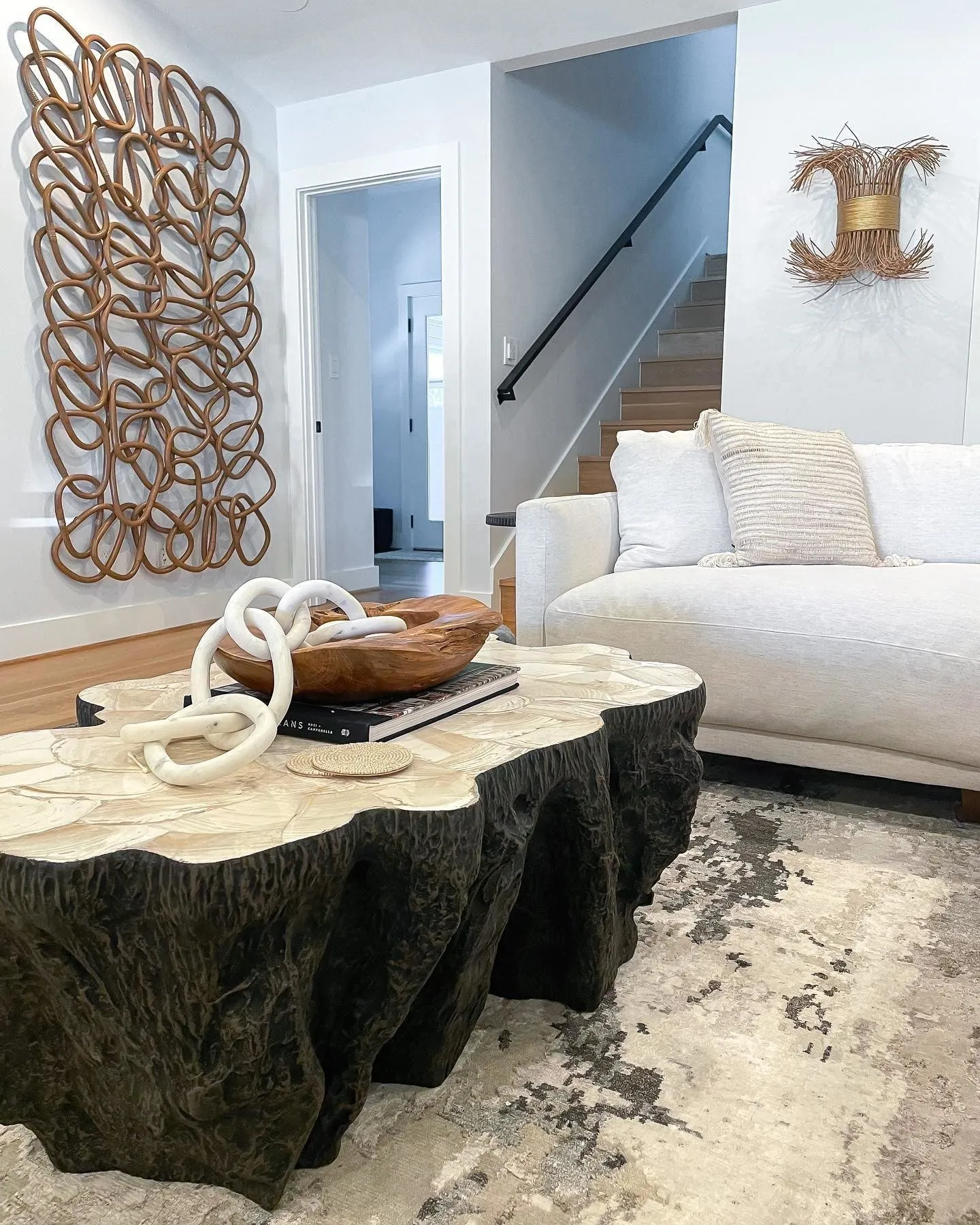Chloe Fossil Clam Lava Coffee Table