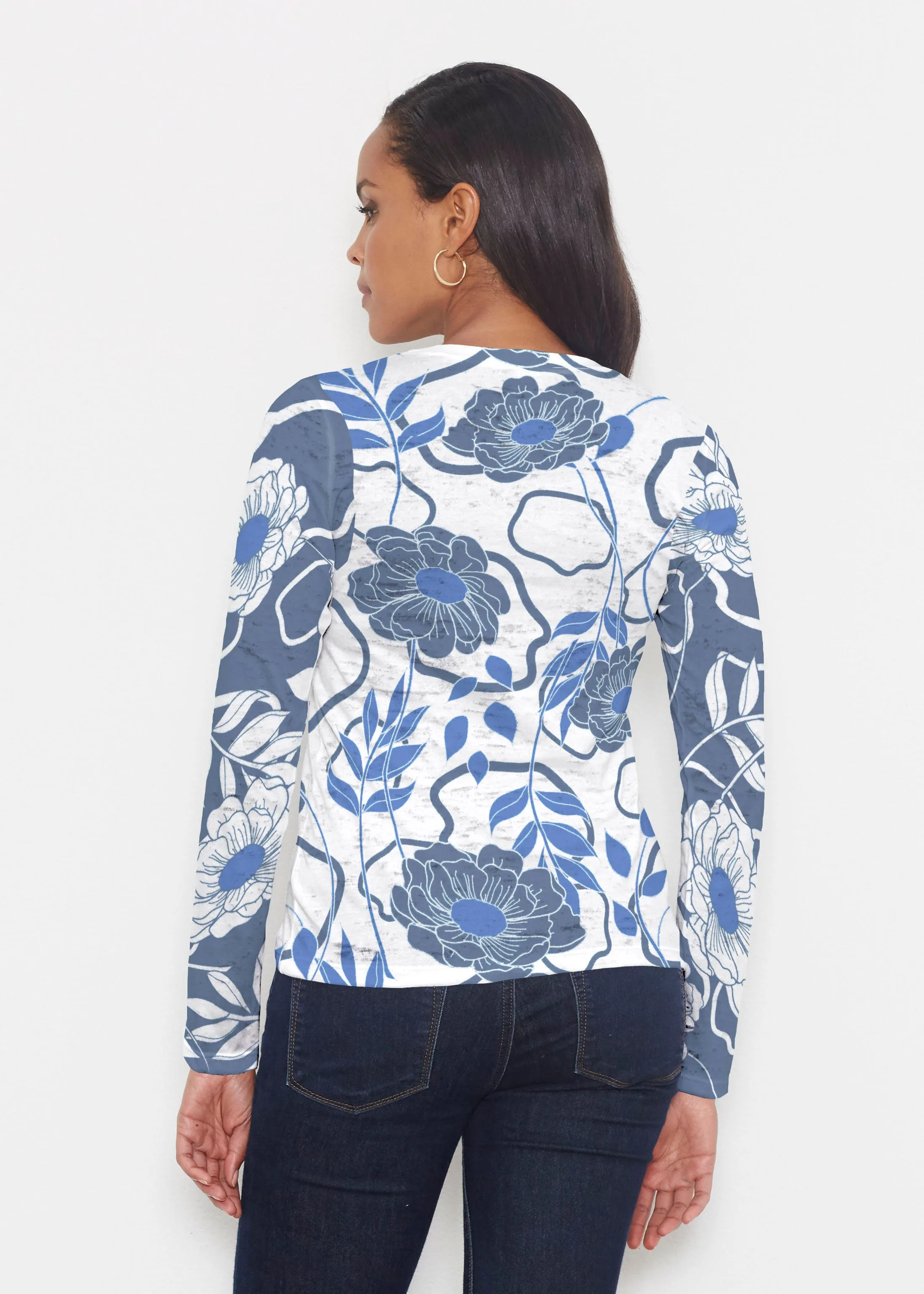 Clarrissa Navy (8138) ~ Signature Long Sleeve Crew Shirt