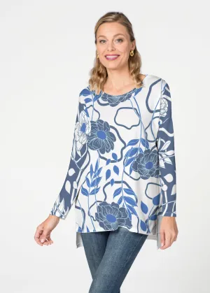 Clarrissa Navy (8138) ~ Slouchy Butterknit Top