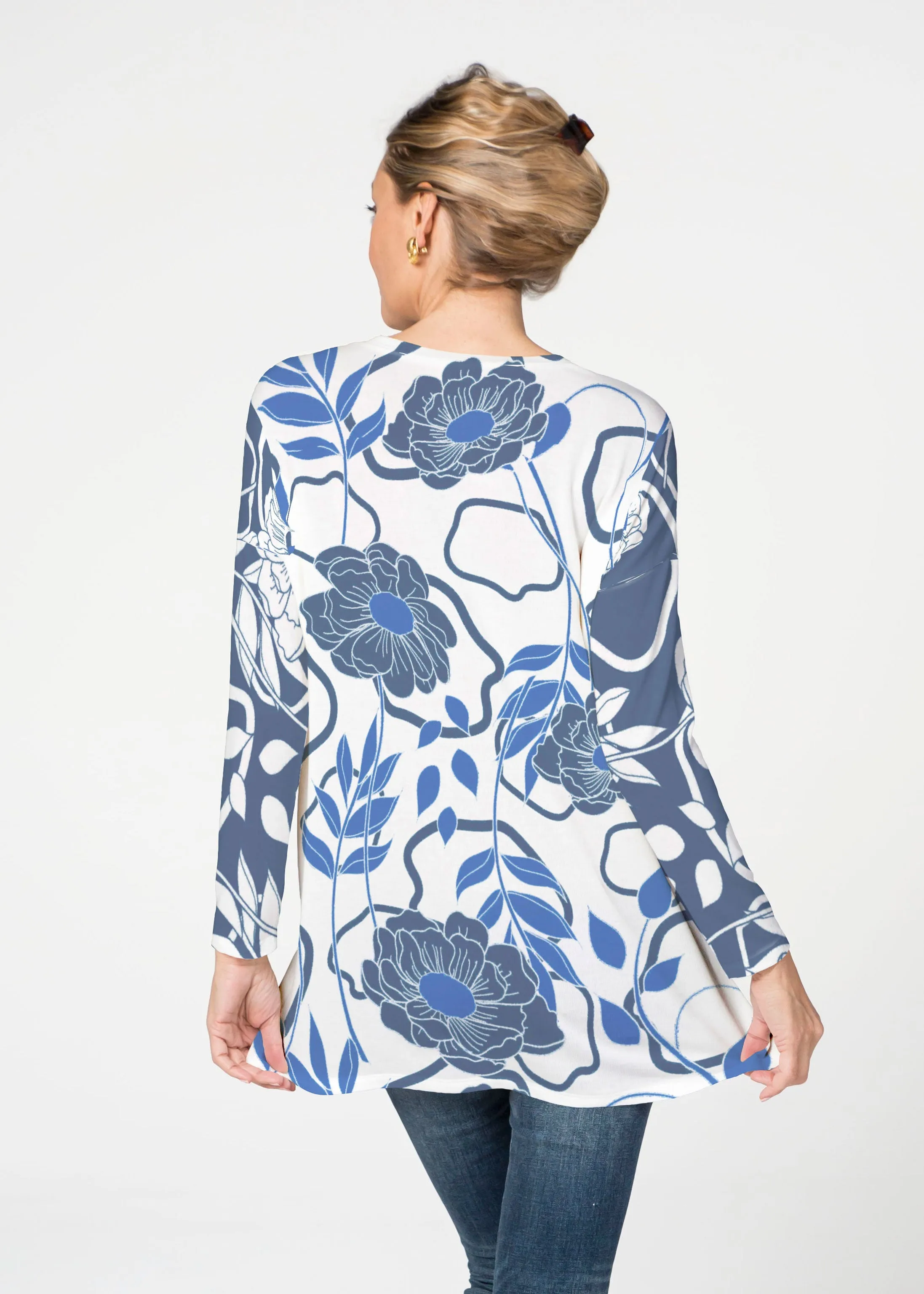 Clarrissa Navy (8138) ~ Slouchy Butterknit Top