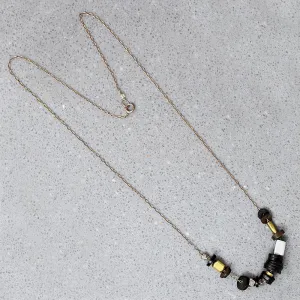 Coconut Silver & Brass Bead Necklace by Brin