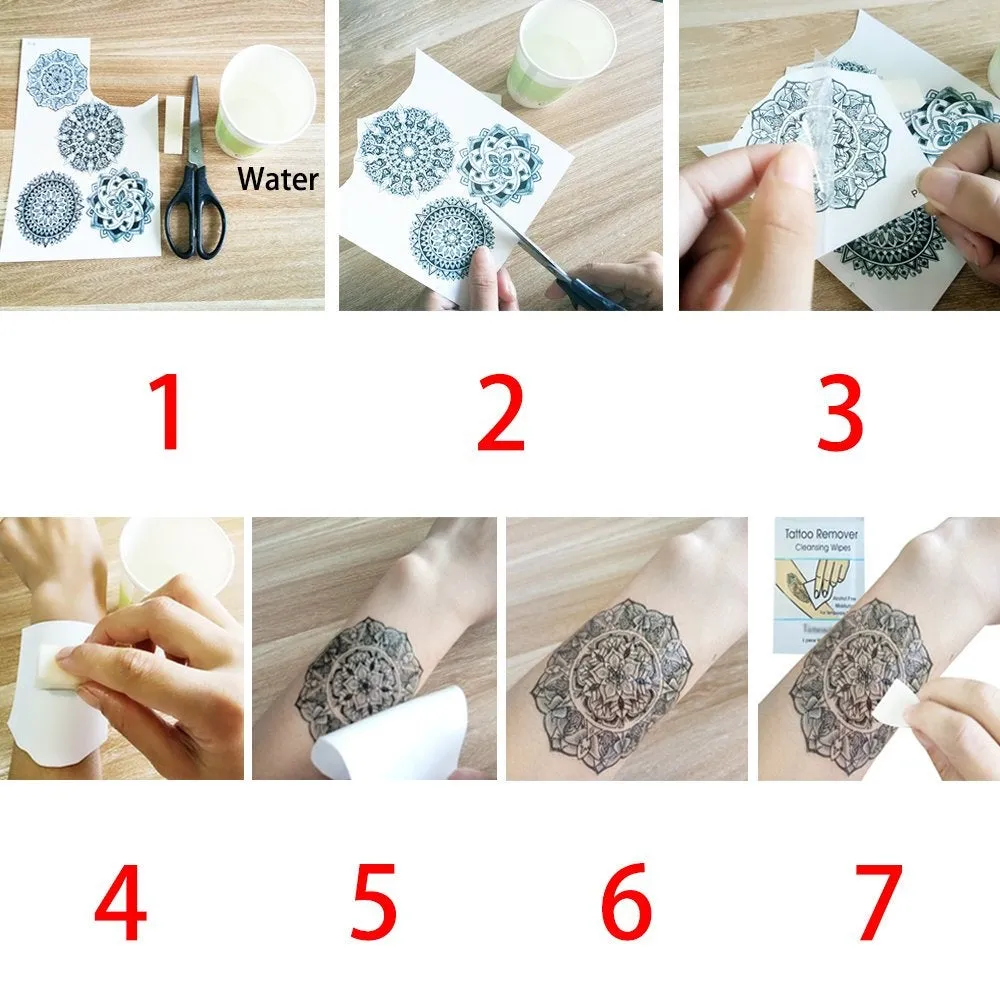 Collection of Armband Tiger Skull Temporary Tattoos Watercolor Star Planet Butterfly Flowers Fake Arm Face Hand Finger Neck Tattoo Stickers