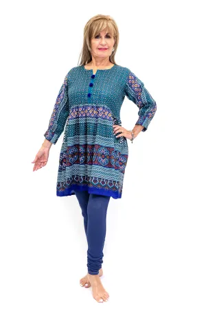 Colorful Multi-Print Cotton Kurti - Shirt