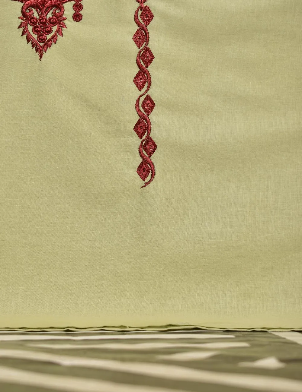 Cotton Embroidered Stitched Kurti - Phoenix (TS-013B-Green)