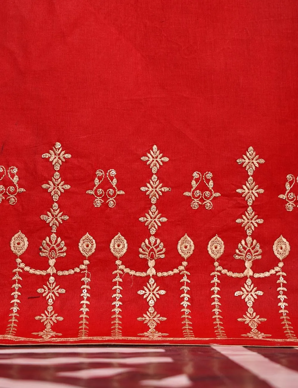 Cotton Embroidered Stitched Kurti - Scarlet Love (TS-014A-Red)