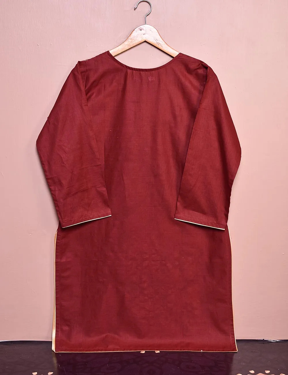 Cotton Printed Stitched Kurti - Azalee (TS-030A-Maroon)