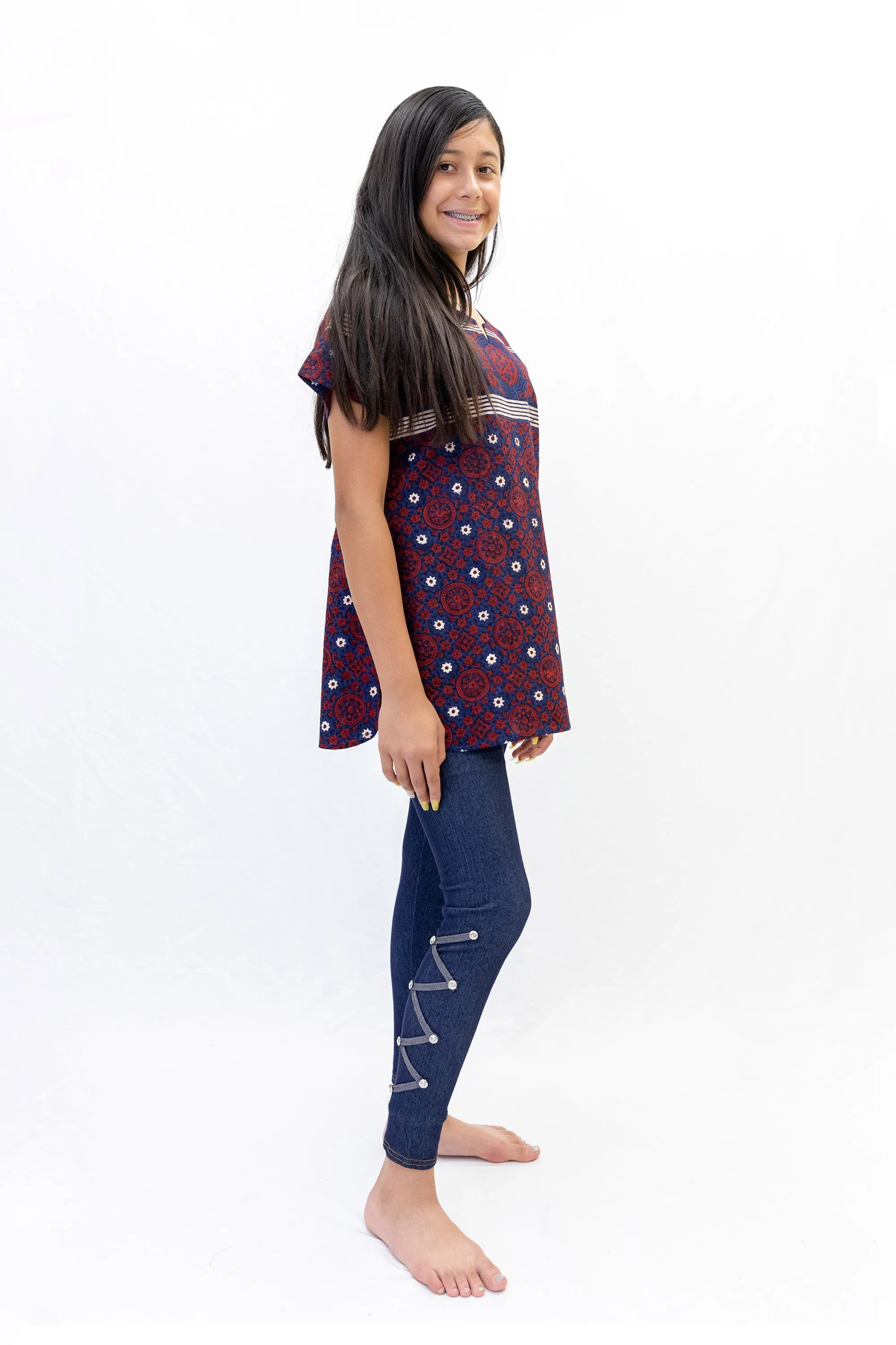 Cotton Shirt with Ethnic Print Designs
