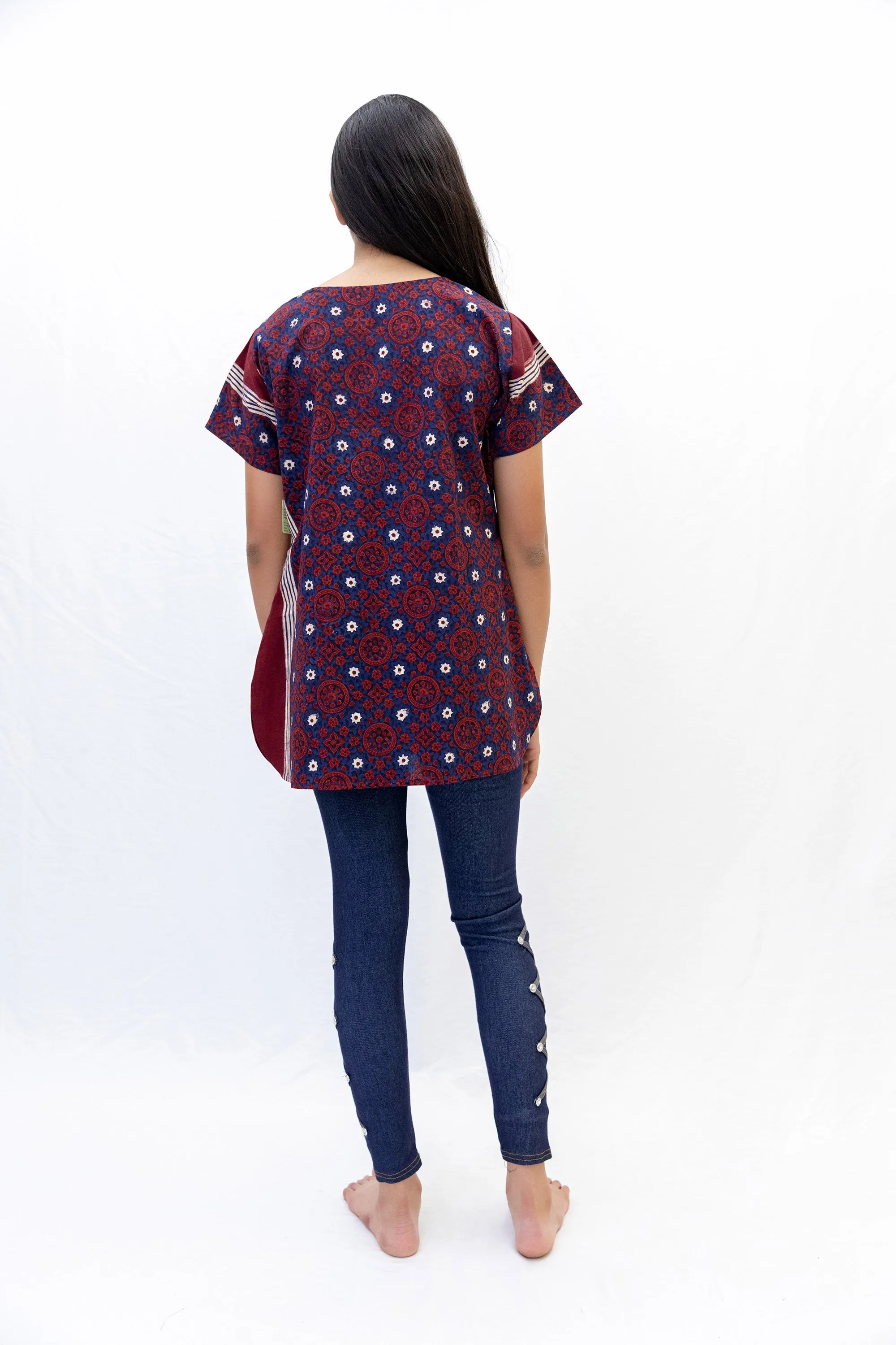 Cotton Shirt with Ethnic Print Designs