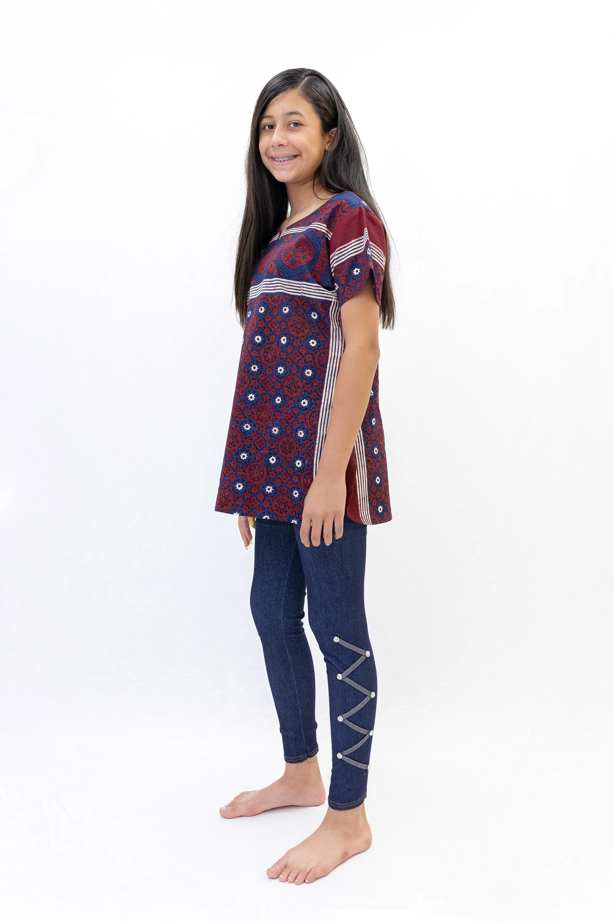 Cotton Shirt with Ethnic Print Designs