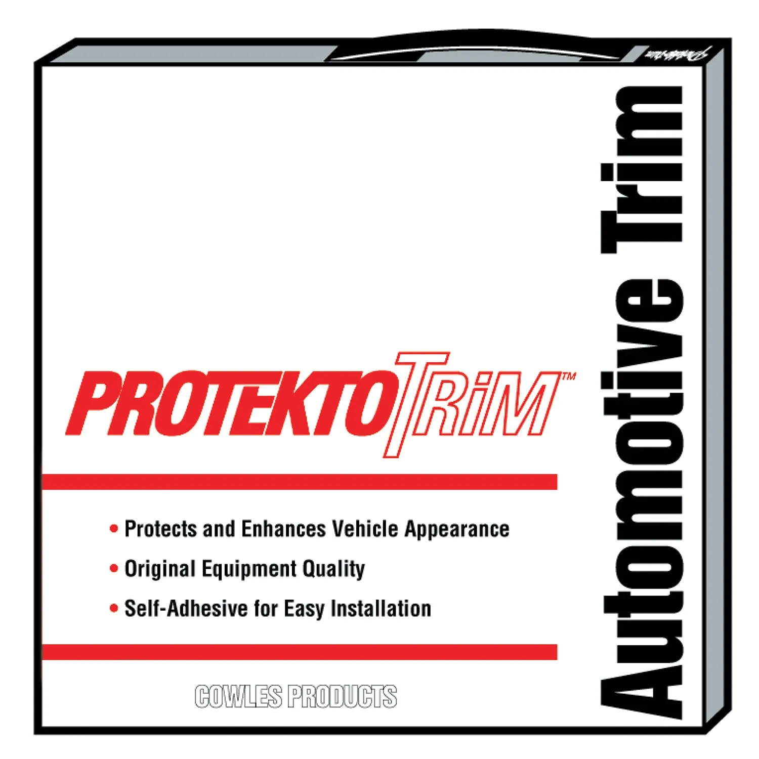 Cowles Protekto 2513502 1-1/8"x 13'  White Bold Line w/ Formed Ends Body Side Molding, 2-Piece Kit