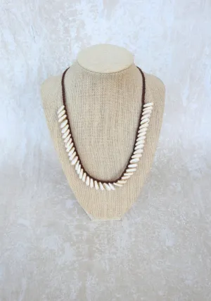 Cowrie Shell Necklace - Brown
