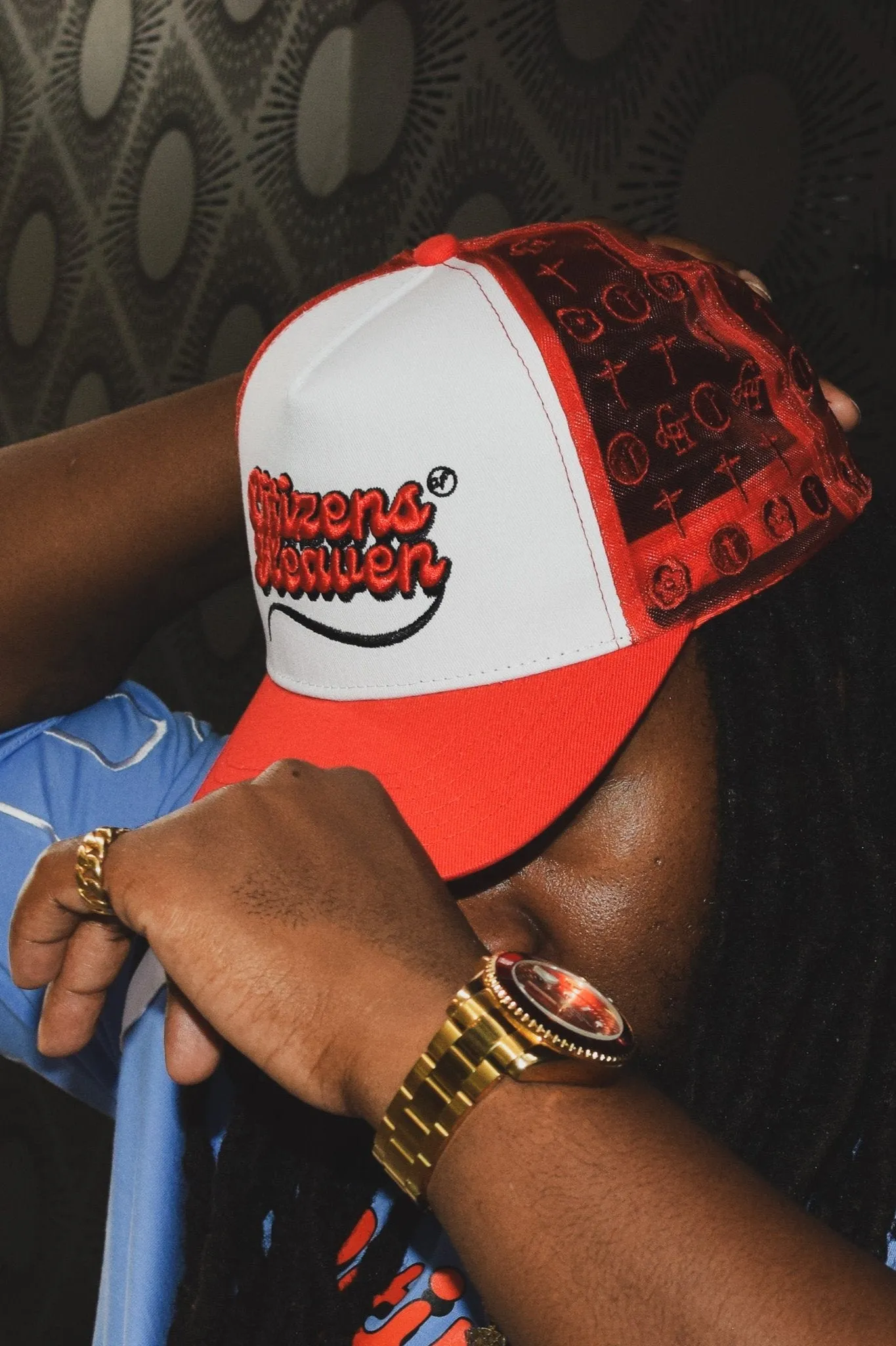 Crucified Mesh Signature Cap- Red