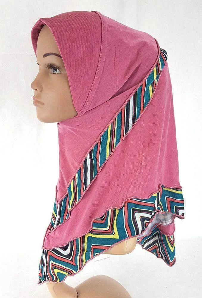 Crystal Hemp Kids Toddler Children Islamic Hijab Islamic Scarf Shawls -0102