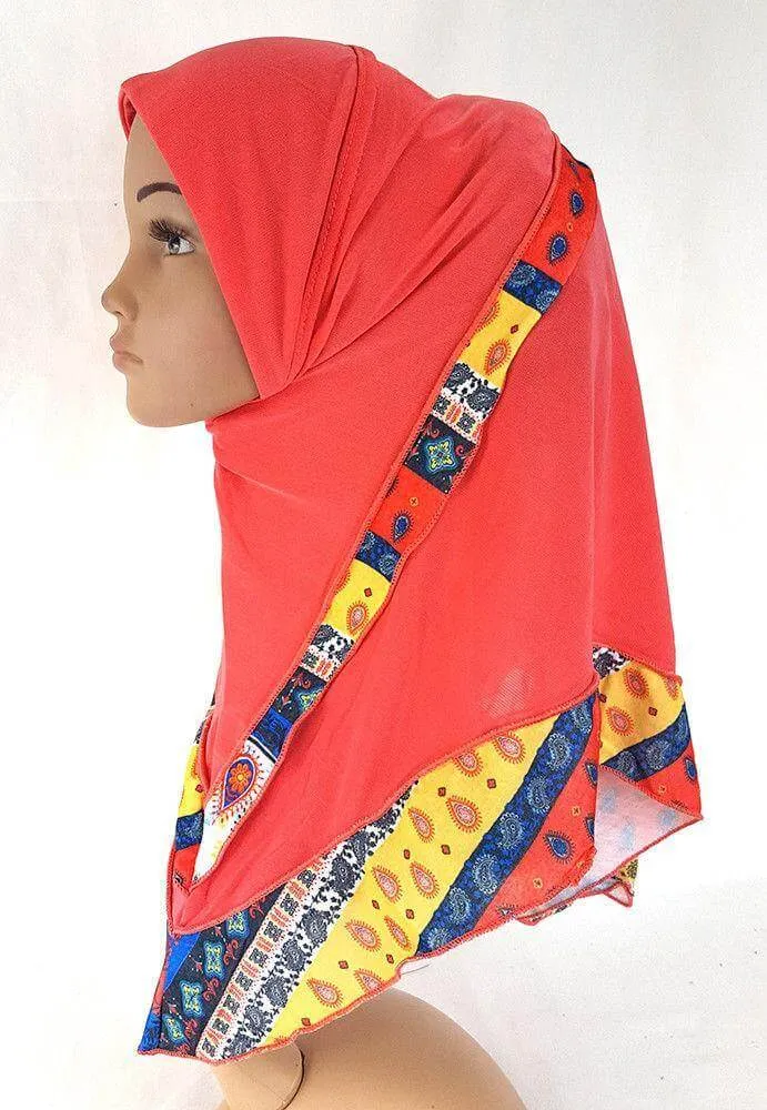 Crystal Hemp Kids Toddler Children Islamic Hijab Islamic Scarf Shawls -0102