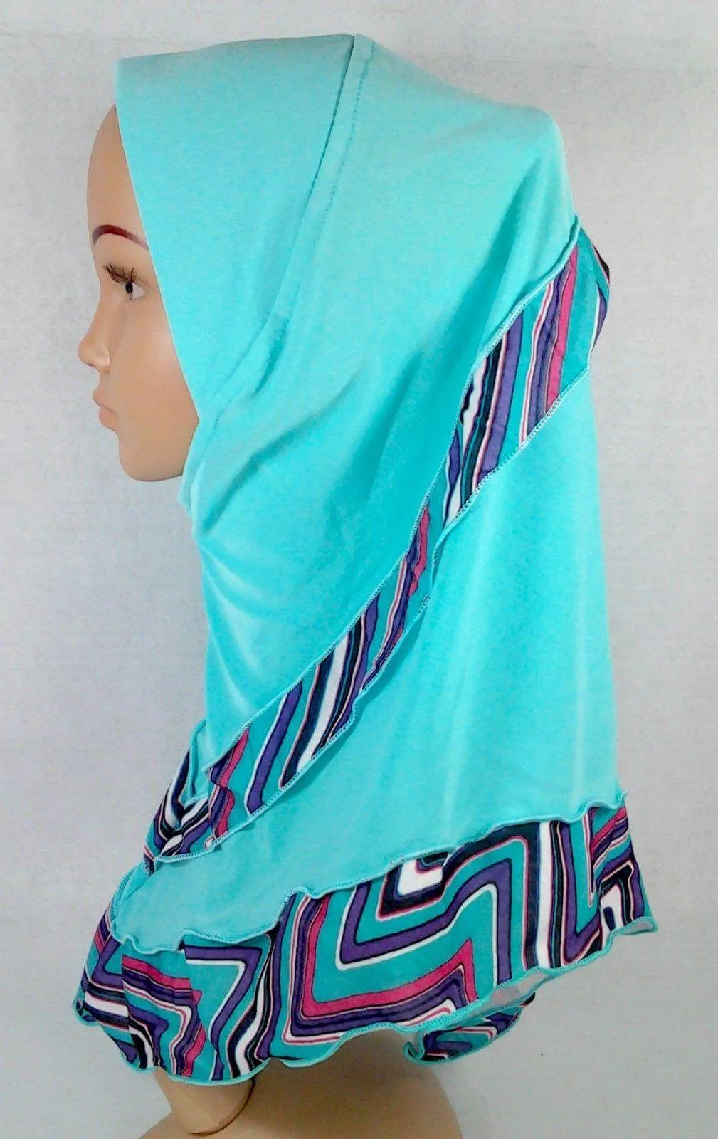 Crystal Hemp Kids Toddler Children Islamic Hijab Islamic Scarf Shawls -0102