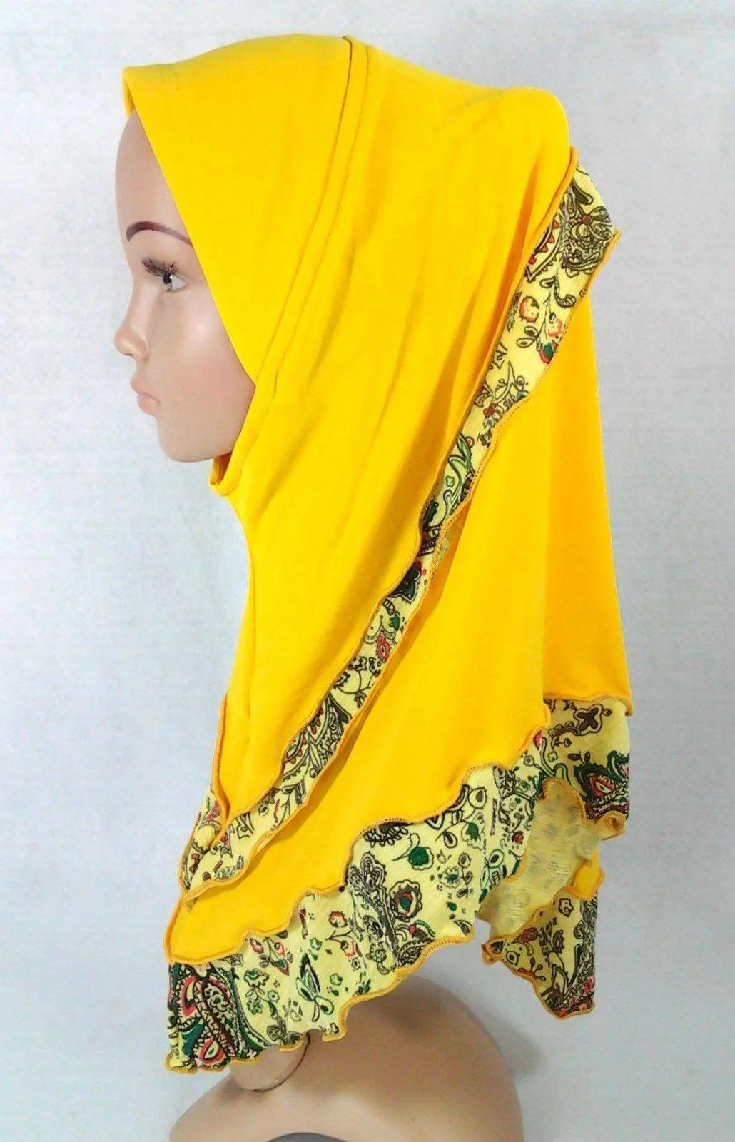 Crystal Hemp Kids Toddler Children Islamic Hijab Islamic Scarf Shawls -0102