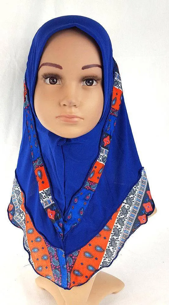 Crystal Hemp Kids Toddler Children Islamic Hijab Islamic Scarf Shawls -0102