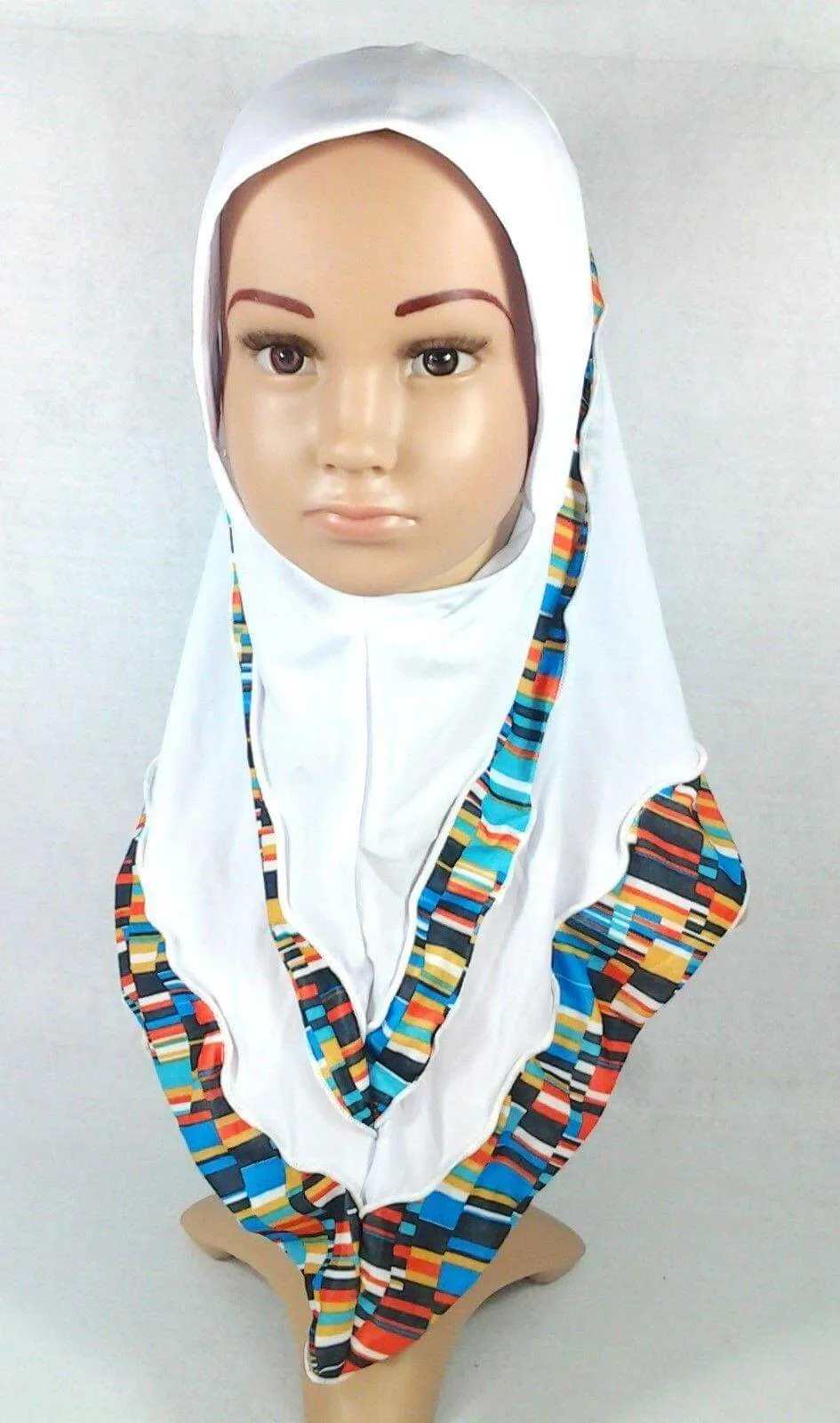 Crystal Hemp Kids Toddler Children Islamic Hijab Islamic Scarf Shawls -0102
