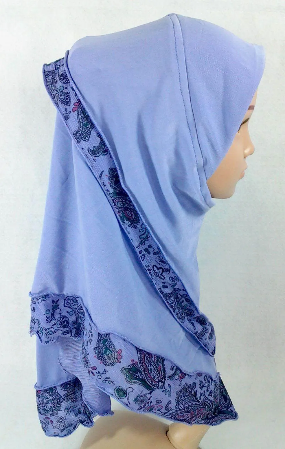 Crystal Hemp Kids Toddler Children Islamic Hijab Islamic Scarf Shawls -0102