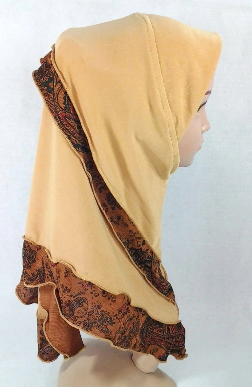 Crystal Hemp Kids Toddler Children Islamic Hijab Islamic Scarf Shawls -0102