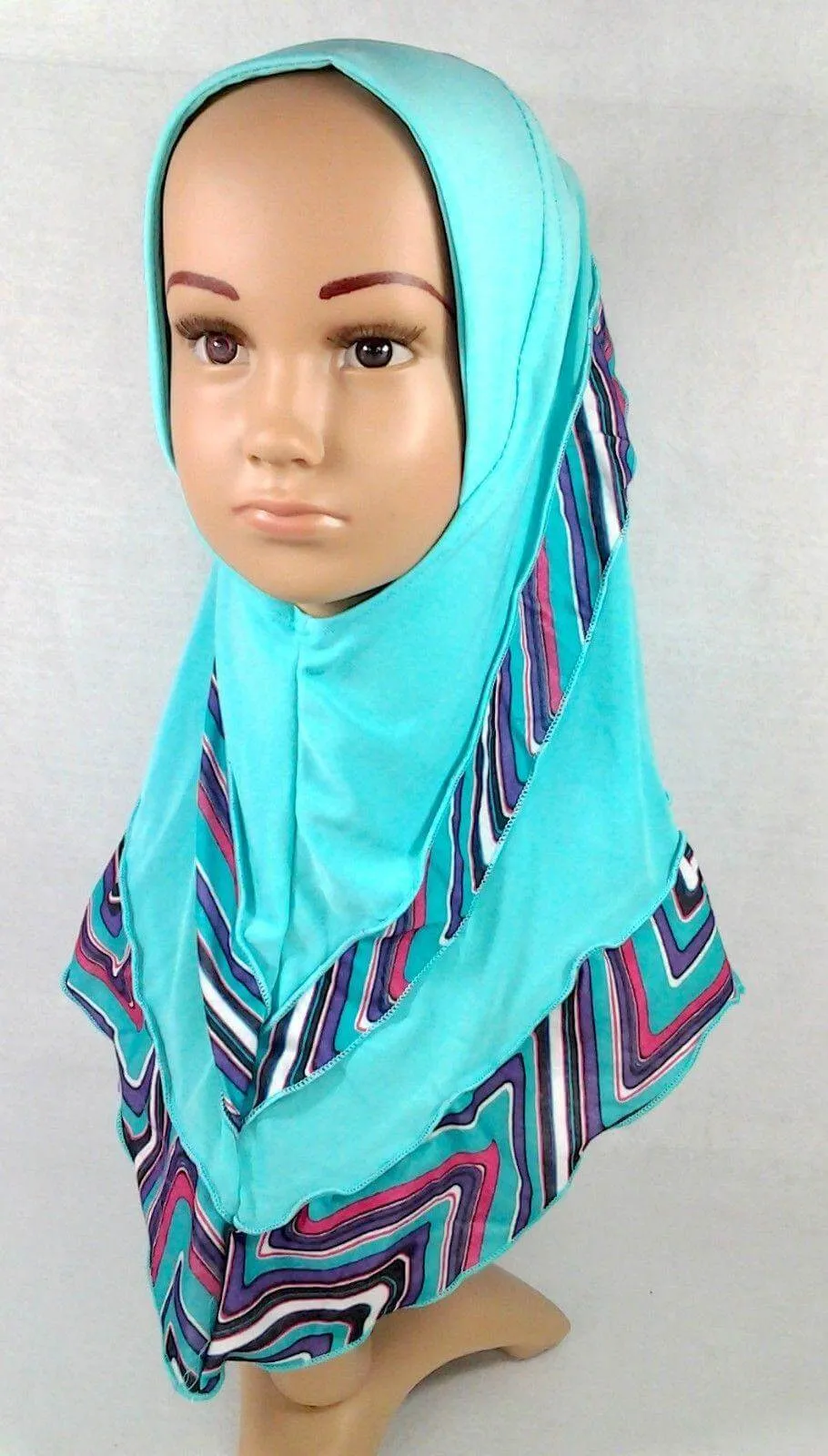 Crystal Hemp Kids Toddler Children Islamic Hijab Islamic Scarf Shawls -0102