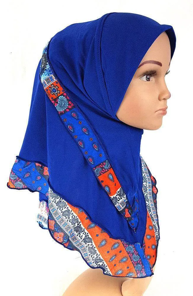 Crystal Hemp Kids Toddler Children Islamic Hijab Islamic Scarf Shawls -0102