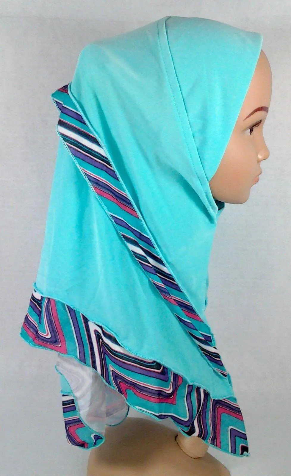 Crystal Hemp Kids Toddler Children Islamic Hijab Islamic Scarf Shawls -0102