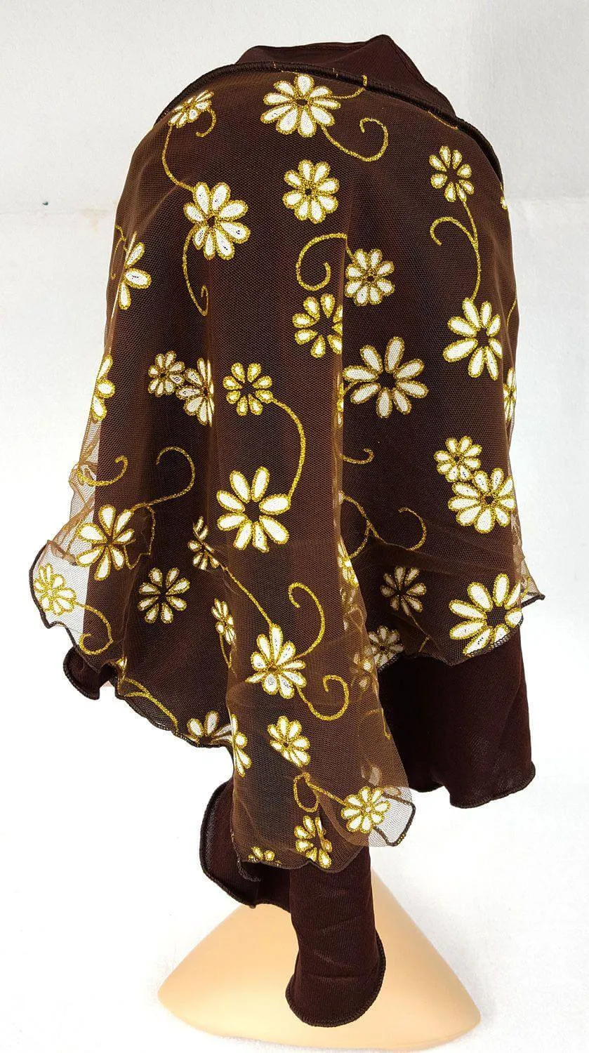 Crystal Hemp Toddler Children Kids Hijab Islamic Scarf Shawls -7270