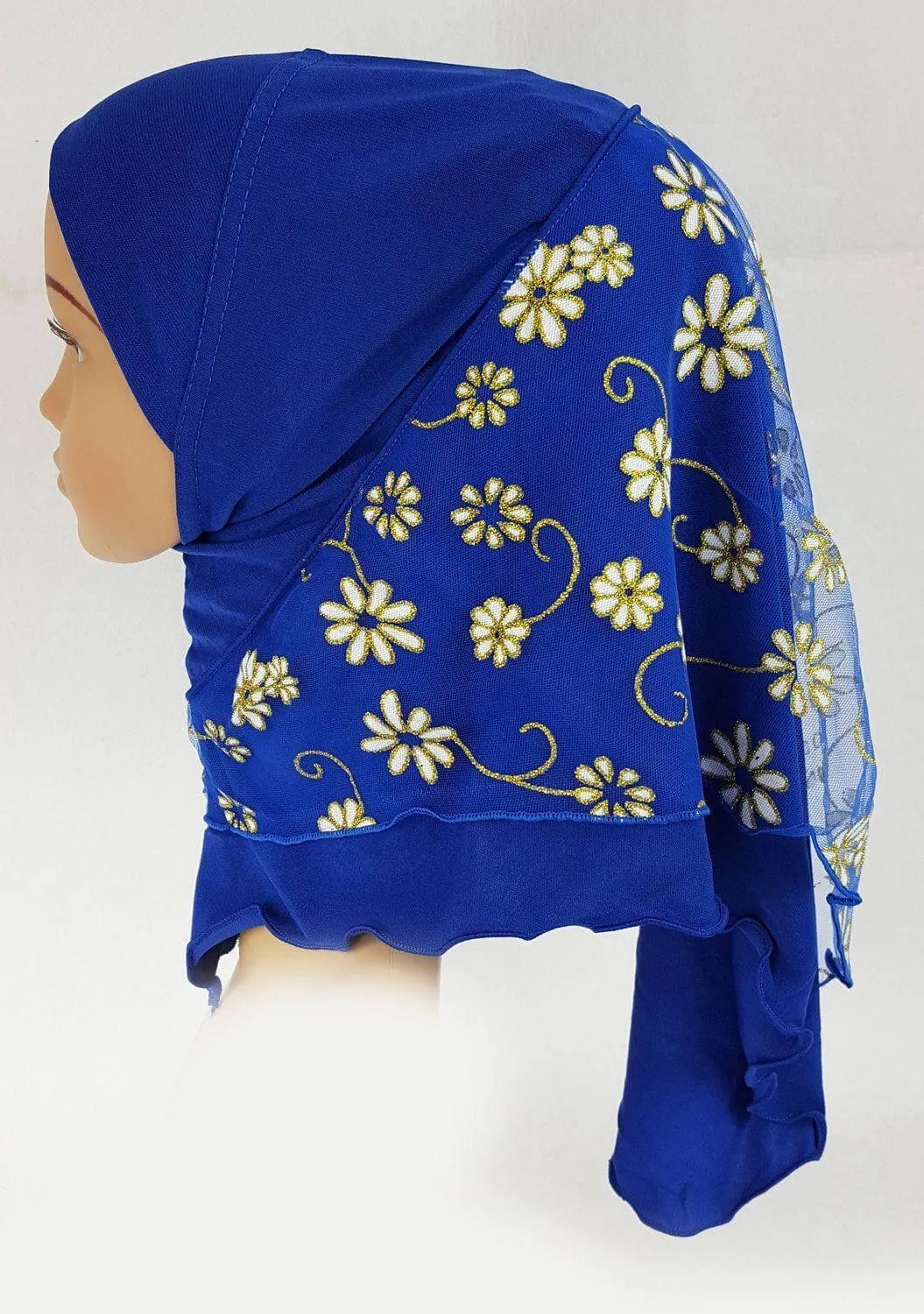 Crystal Hemp Toddler Children Kids Hijab Islamic Scarf Shawls -7270