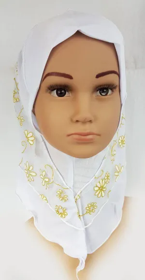 Crystal Hemp Toddler Children Kids Hijab Islamic Scarf Shawls -7270