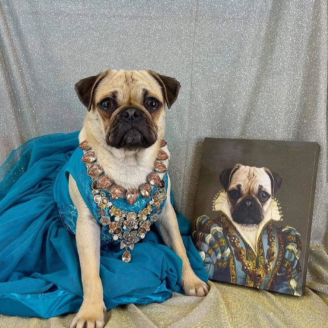 Custom Crown & Paw Portrait - One Pet
