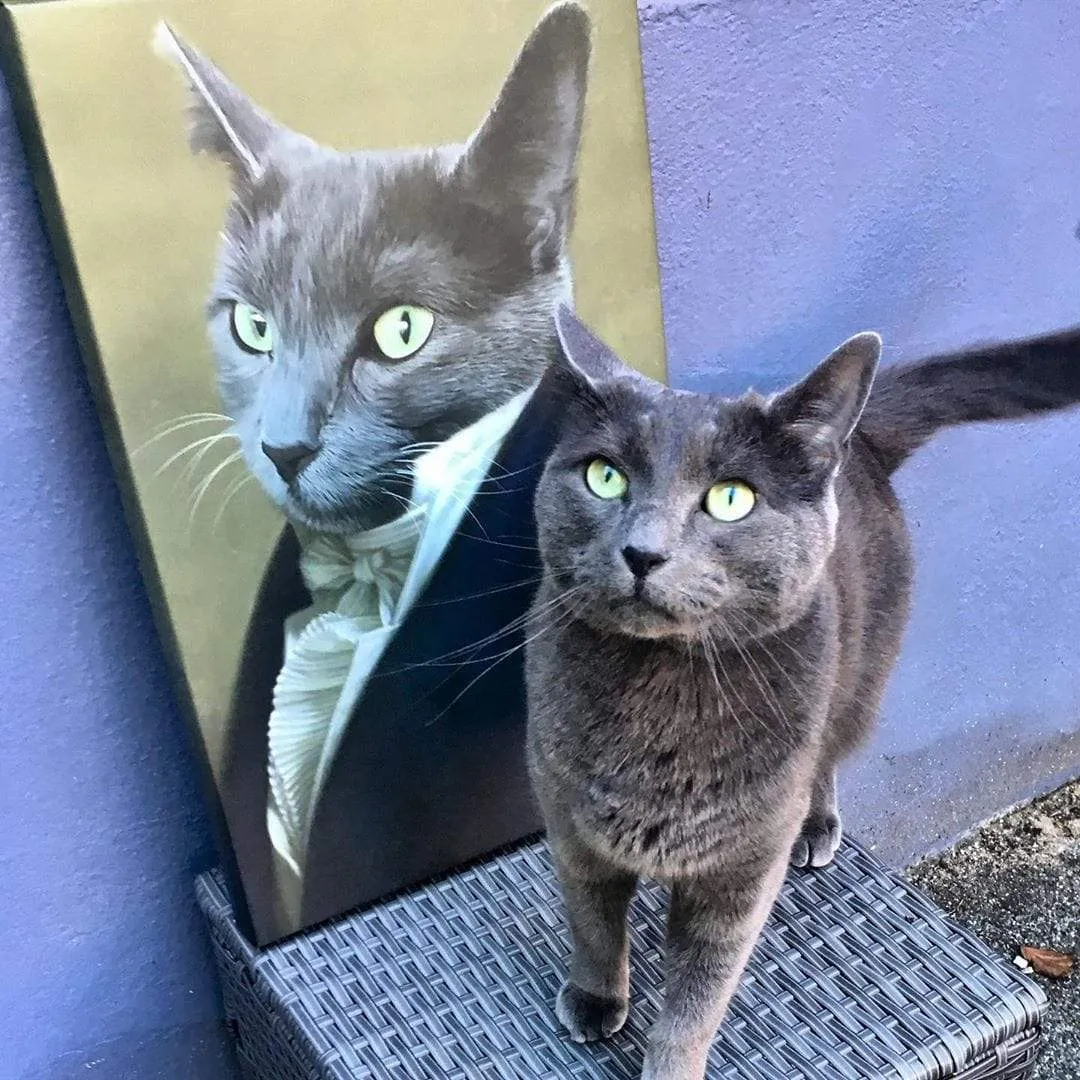 Custom Crown & Paw Portrait - One Pet